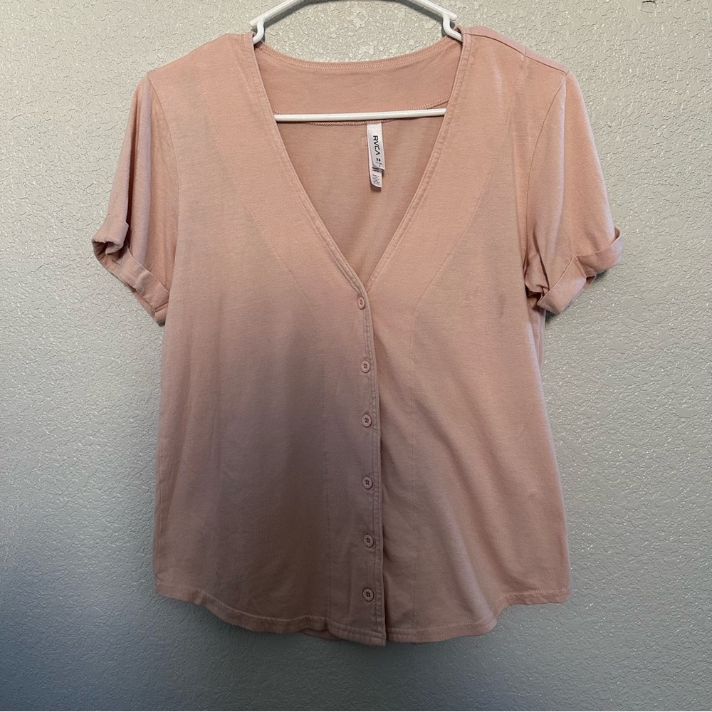 RVCA Pink Button Down